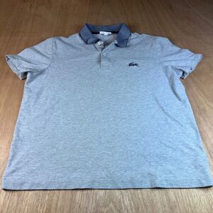 Lacoste Men’s Polo Shirt XXL Gray Regular Fit Short Sleeve Cotton